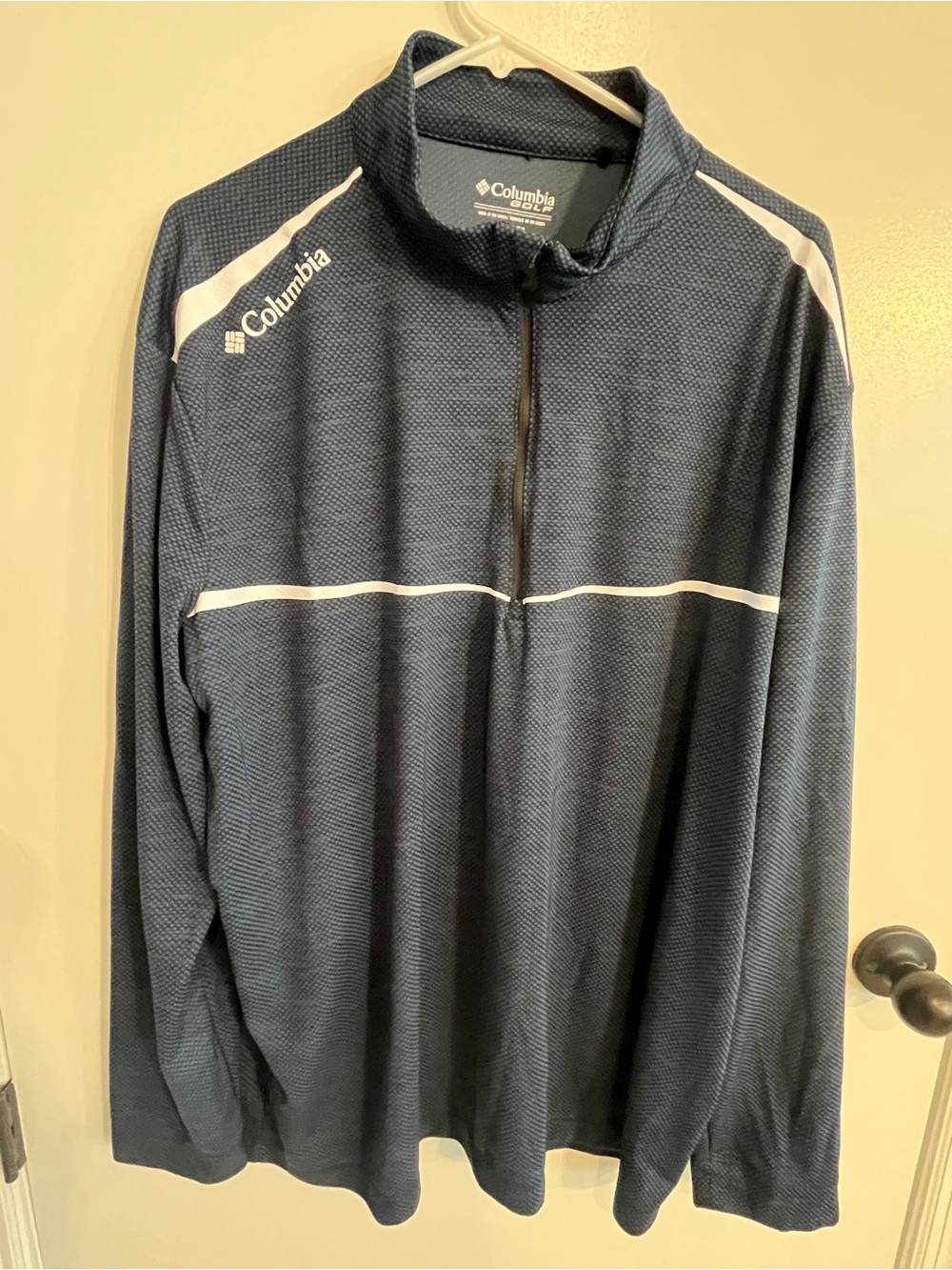Men’s size 2XL Columbia Golf Omni Wick Scorecard 1/4 zip long sleeve pullover
